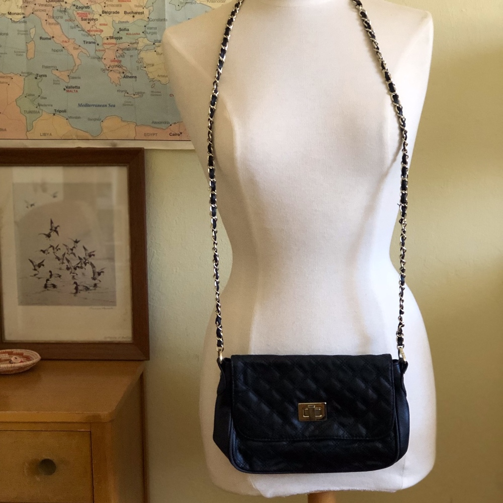 ASOS Black Quilted Crossbody